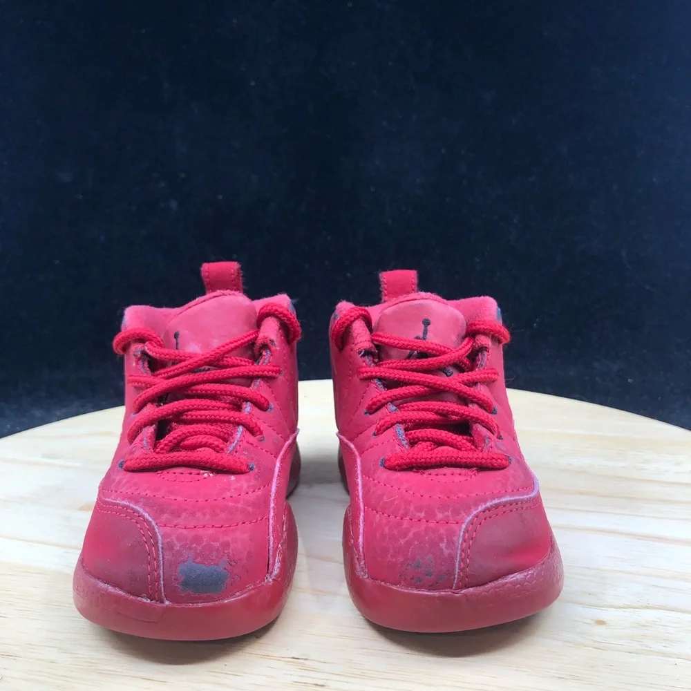 Nike Air Jordan 12 XII Retro TD Bulls Gym Red 850000-601 Shoes Toddler Size 10C - Picture 3 of 10